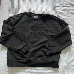 Saturdays NYC Embroidered Crew Neck Sweatshirt